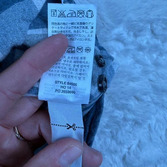 J. Crew Button Down Flannel Shirt Leather Elbow Patches Blue Men's Small - Picture 6 of 9